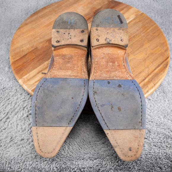 Jose Real Florence Men Size 41 (US 8.5) Wingtip Oxford Black/Bluish Gray Italy - Picture 7 of 7